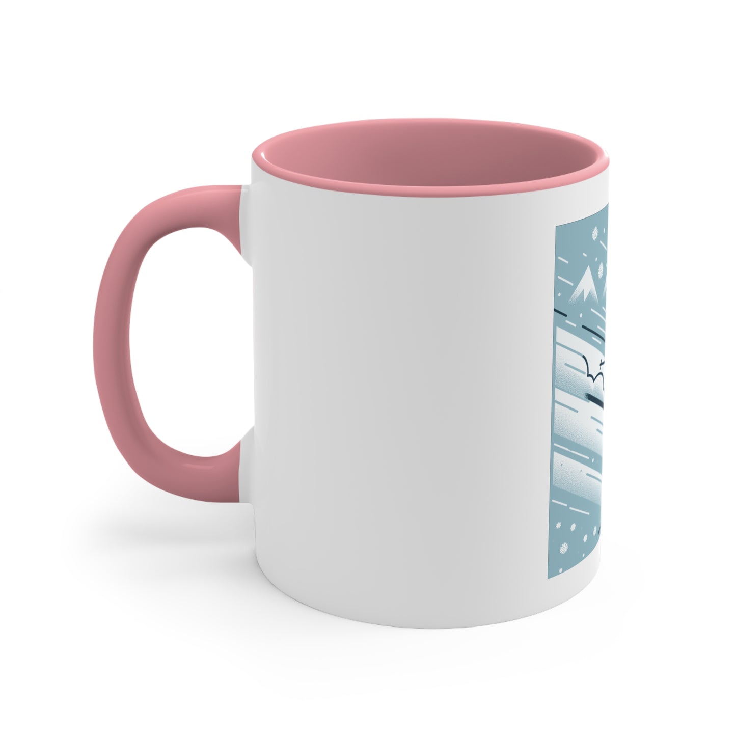 Accent Coffee Mug, 11oz - Me Like Snow! (Ski #2)