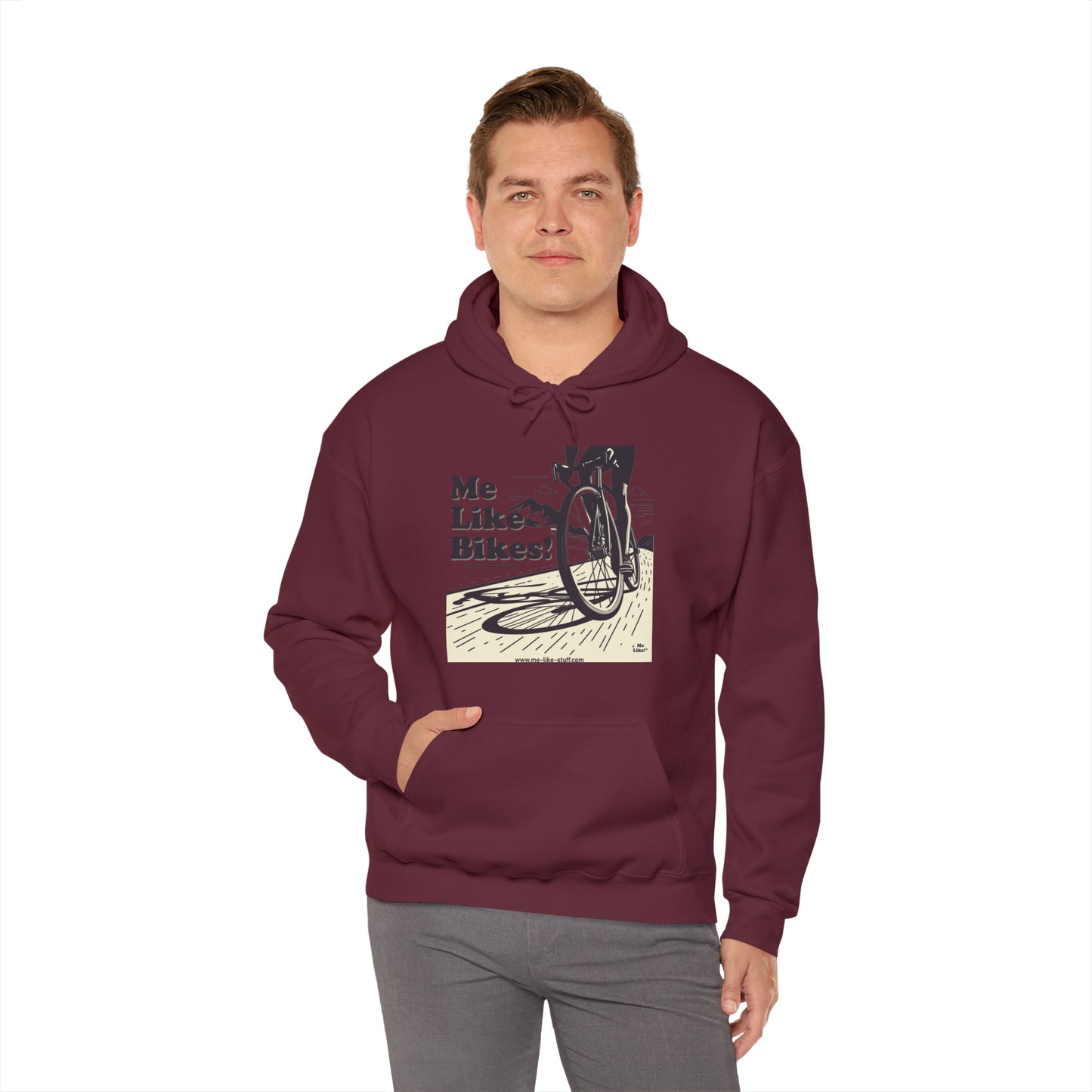 Unisex Heavy Blend™ Hooded Sweatshirt - Me Like Bikes! (RB #2)