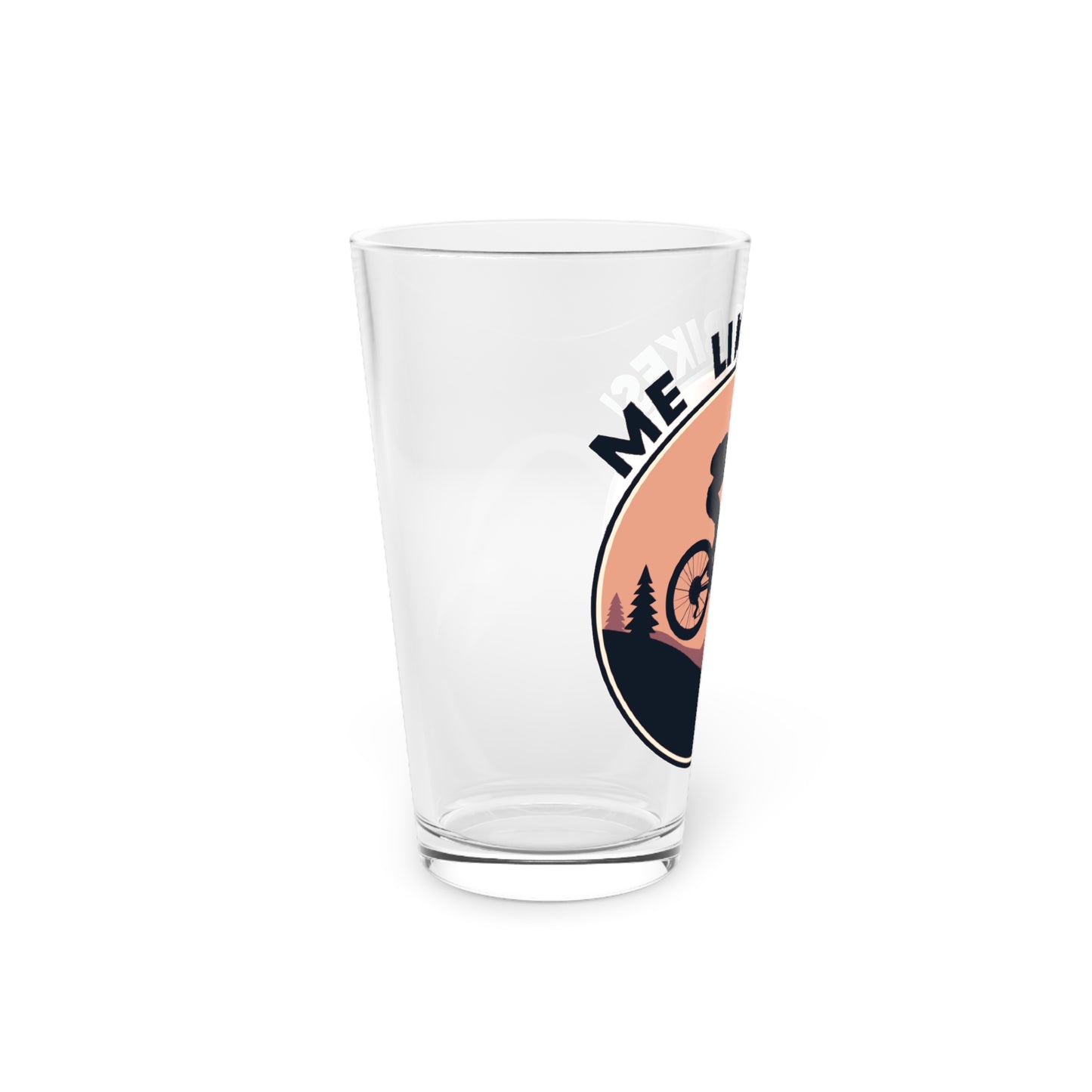 Me Like Bikes! - Pint Glass, 16oz - (Mountain Bike #3)
