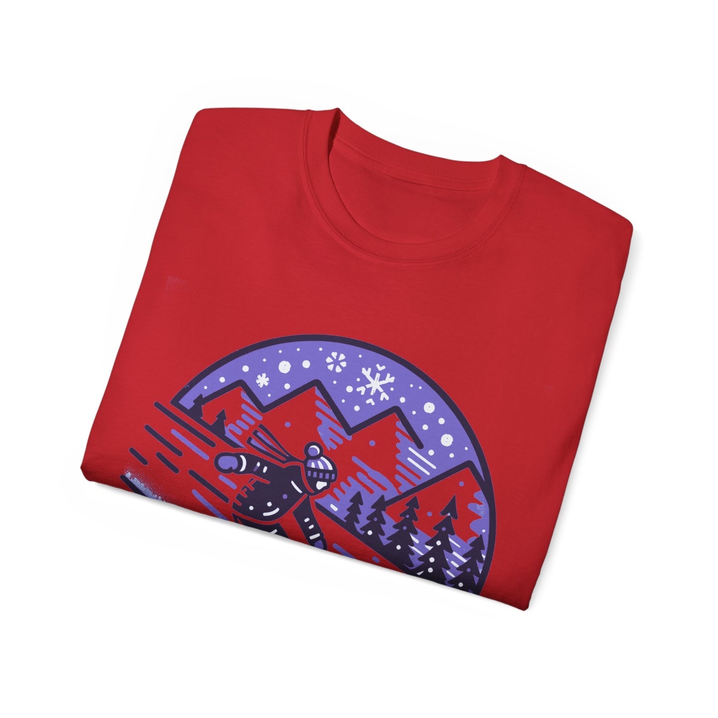 Unisex Ultra Cotton Tee - Me Like Snow! (Snowboard #2)