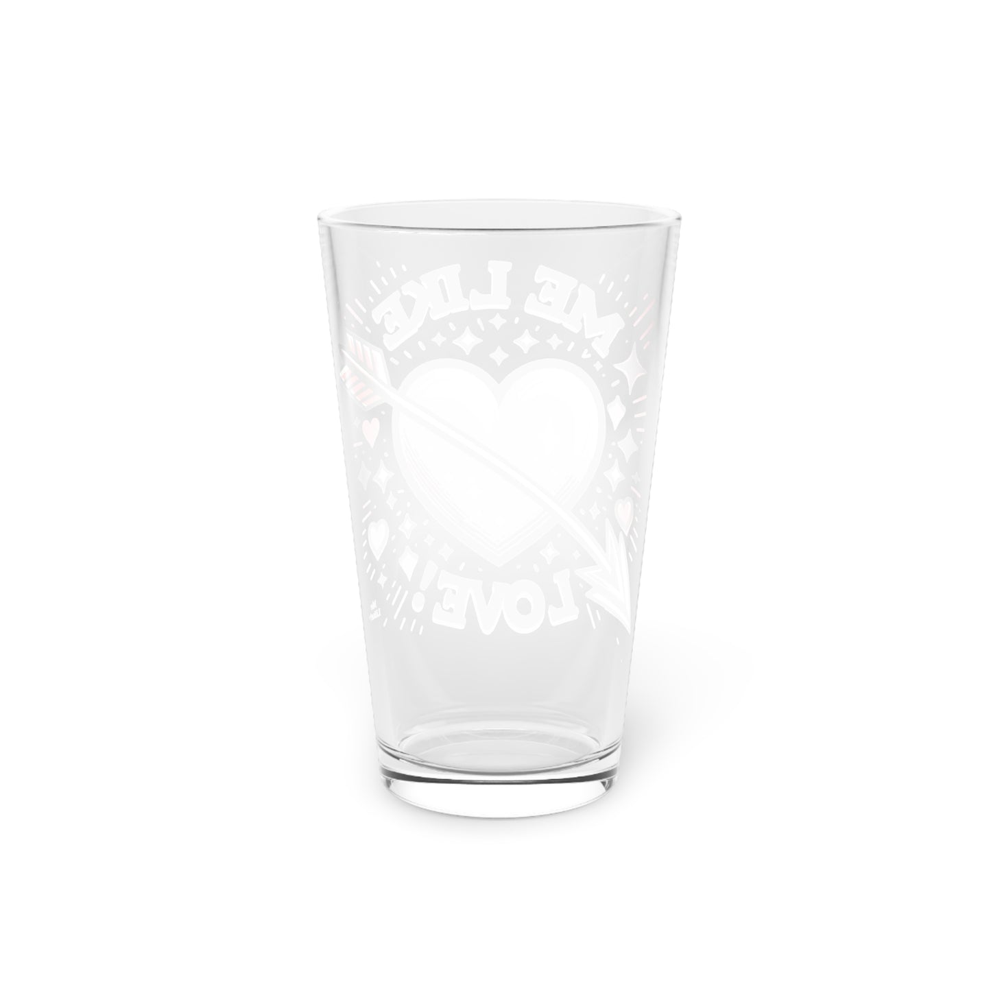 Me Like Love! - Pint Glass, 16oz - (Love #2)