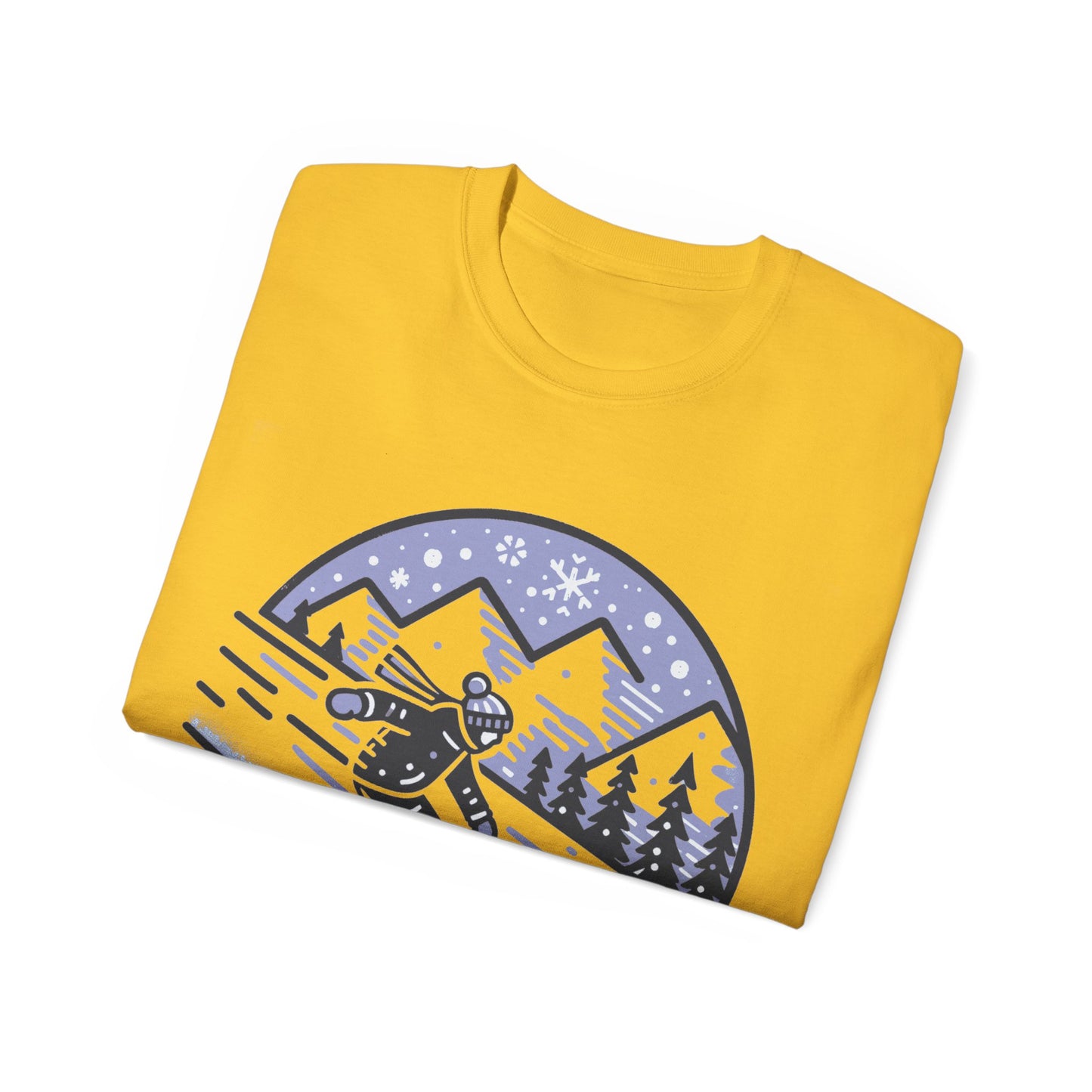 Unisex Ultra Cotton Tee - Me Like Snow! (Snowboard #2)