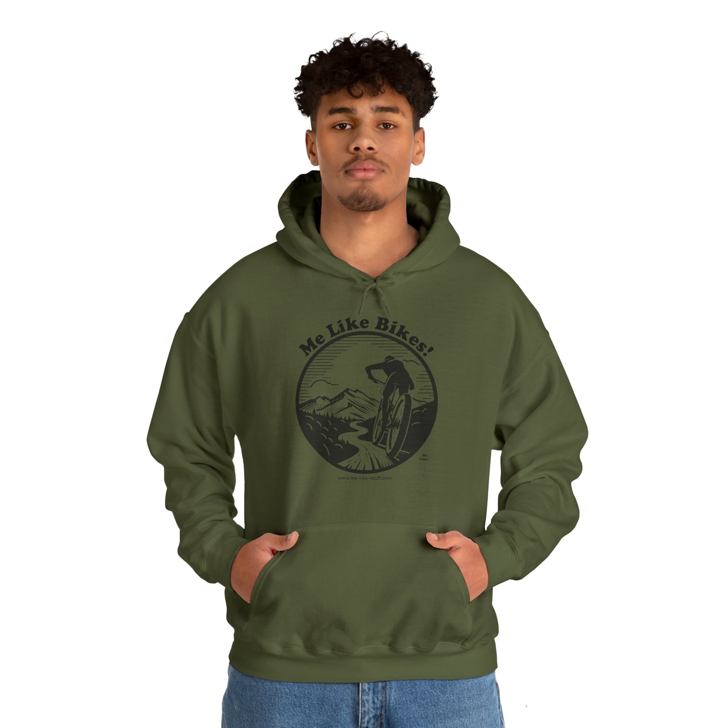Unisex Heavy Blend™ Hooded Sweatshirt - Me Like Bikes! (MB #1)