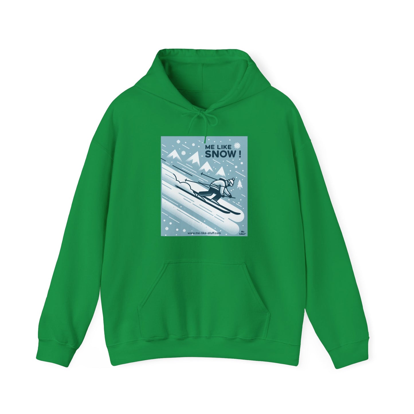 Unisex Heavy Blend™ Hooded Sweatshirt - Me Like Snow! (Ski #2)