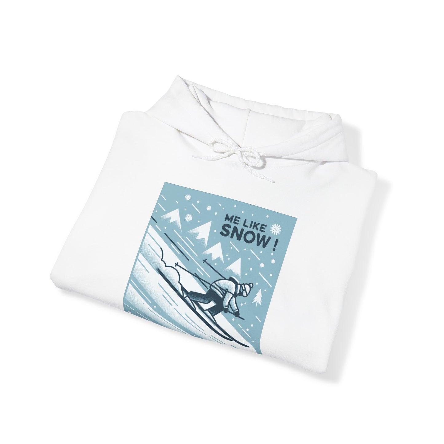 Unisex Heavy Blend™ Hooded Sweatshirt - Me Like Snow! (Ski #2)