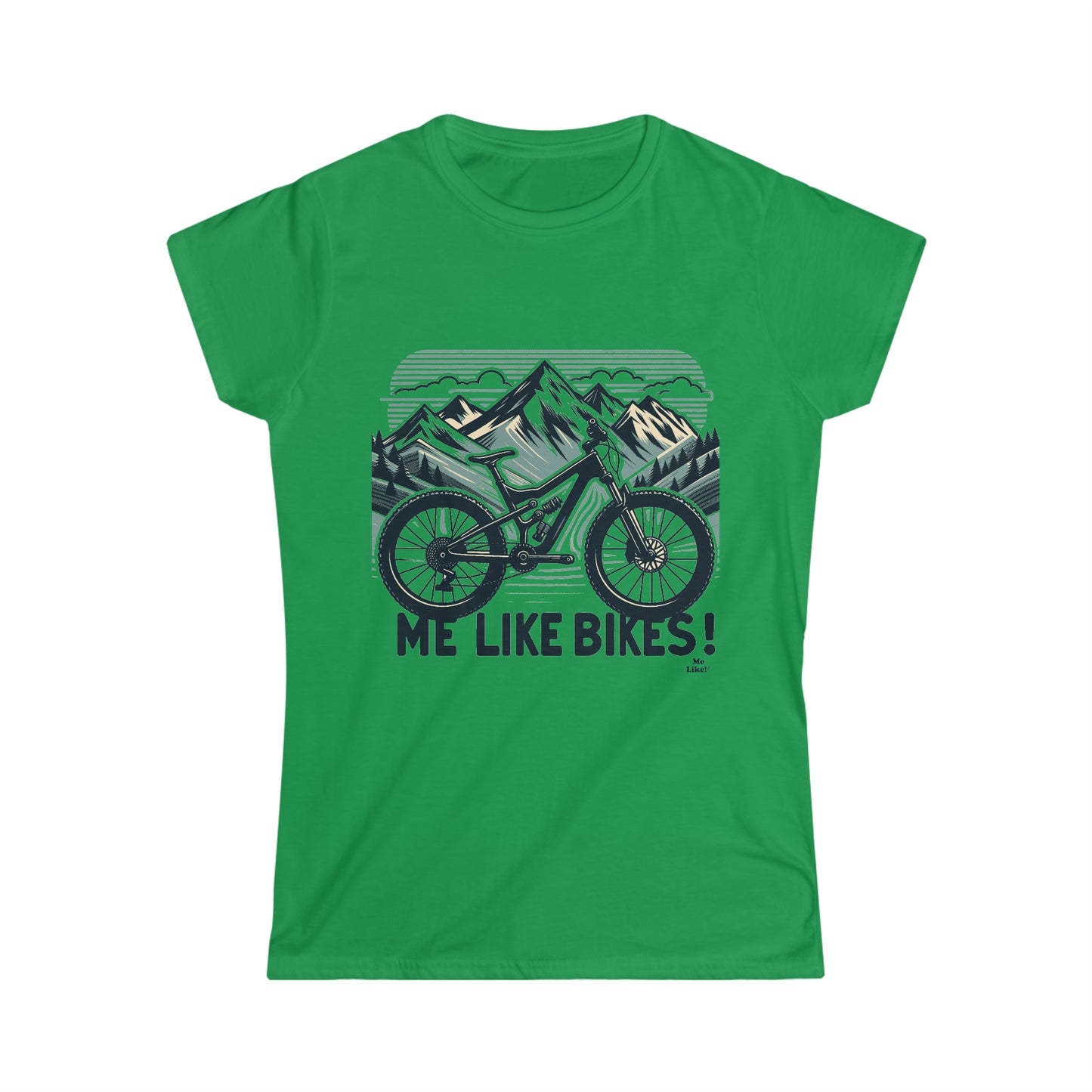 Me Like Bikes! - Women's Softstyle Tee - (Mountain Bike #5)