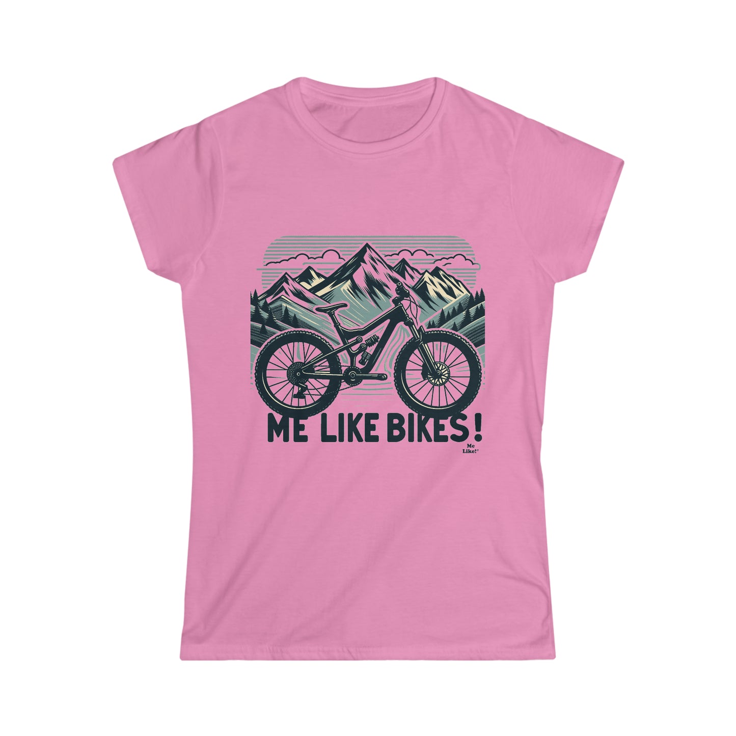 Me Like Bikes! - Women's Softstyle Tee - (Mountain Bike #5)