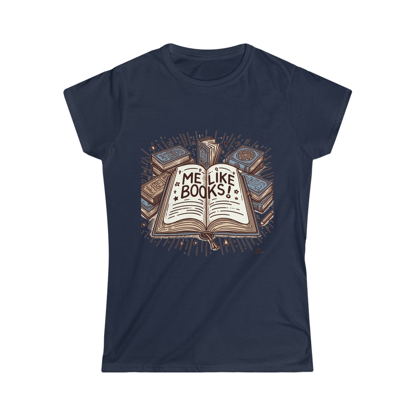 Me Like Books! - Women's Softstyle Tee - (Books #1)