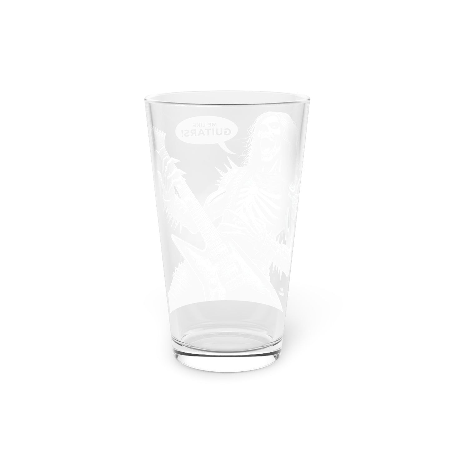 Me Like Guitars! - Pint Glass, 16oz - Heavy Metal #4