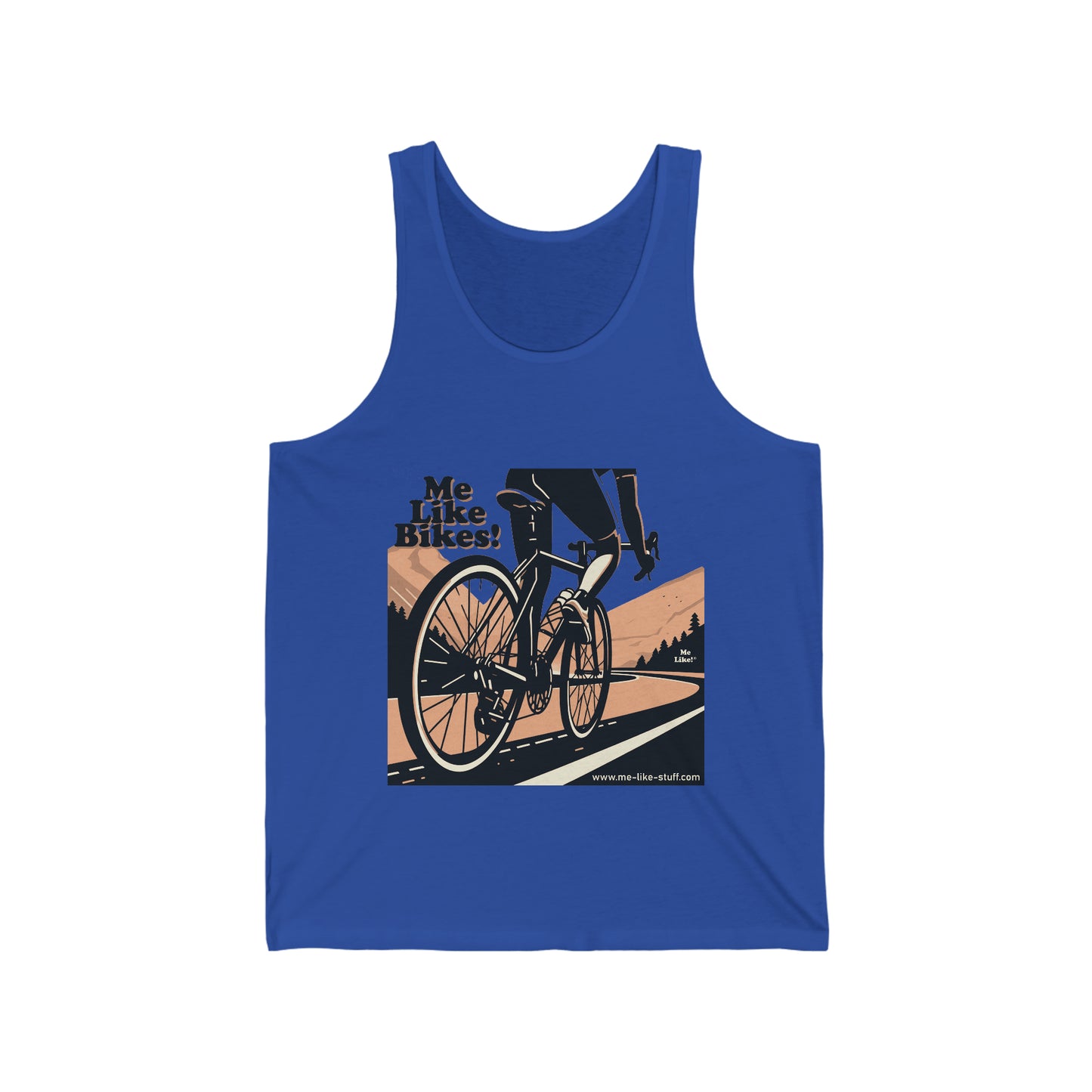 Unisex Jersey Tank - Me Like Bikes! (RB #1)