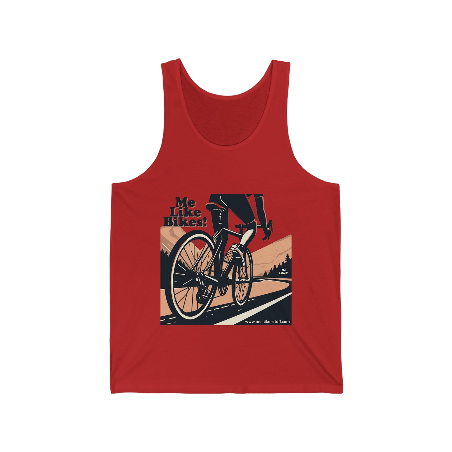 Unisex Jersey Tank - Me Like Bikes! (RB #1)