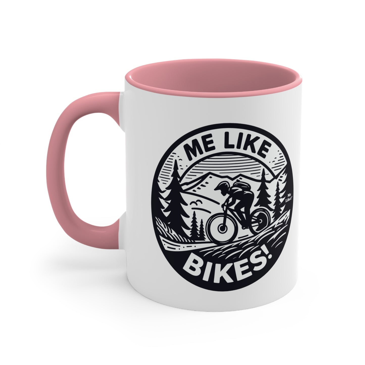 Me Like Bikes! - Accent Coffee Mug, 11oz - (Mountain Bike #4)