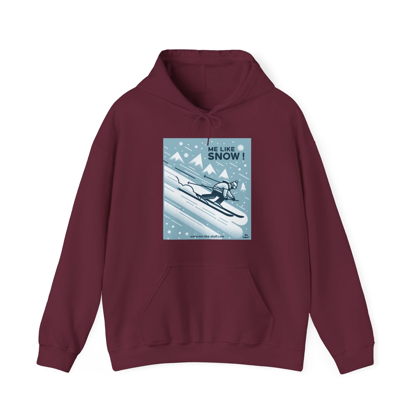 Unisex Heavy Blend™ Hooded Sweatshirt - Me Like Snow! (Ski #2)