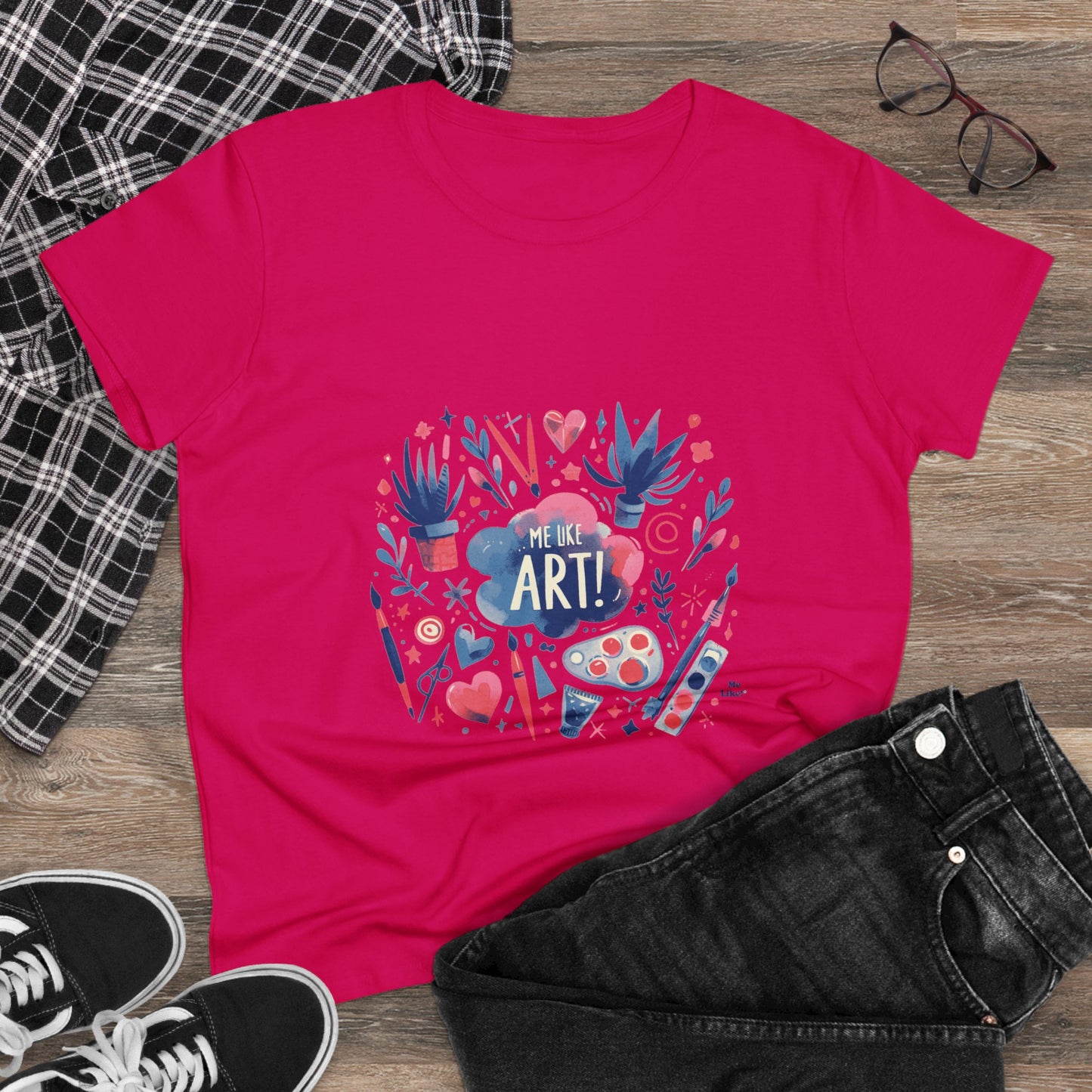 Me Like Art - Women's Heavy Cotton Tee - (Art #3)