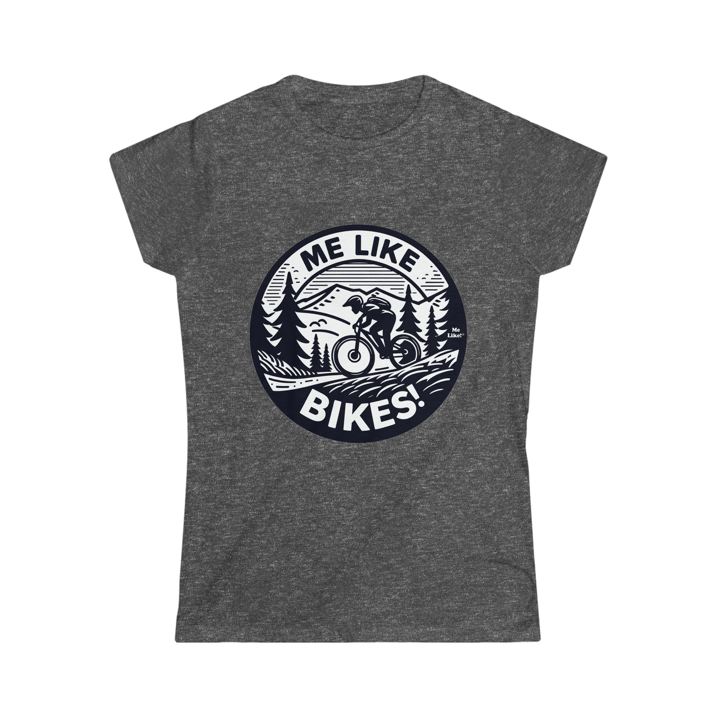 Me Like Bikes! - Women's Softstyle Tee - (Mountain Bike #4)