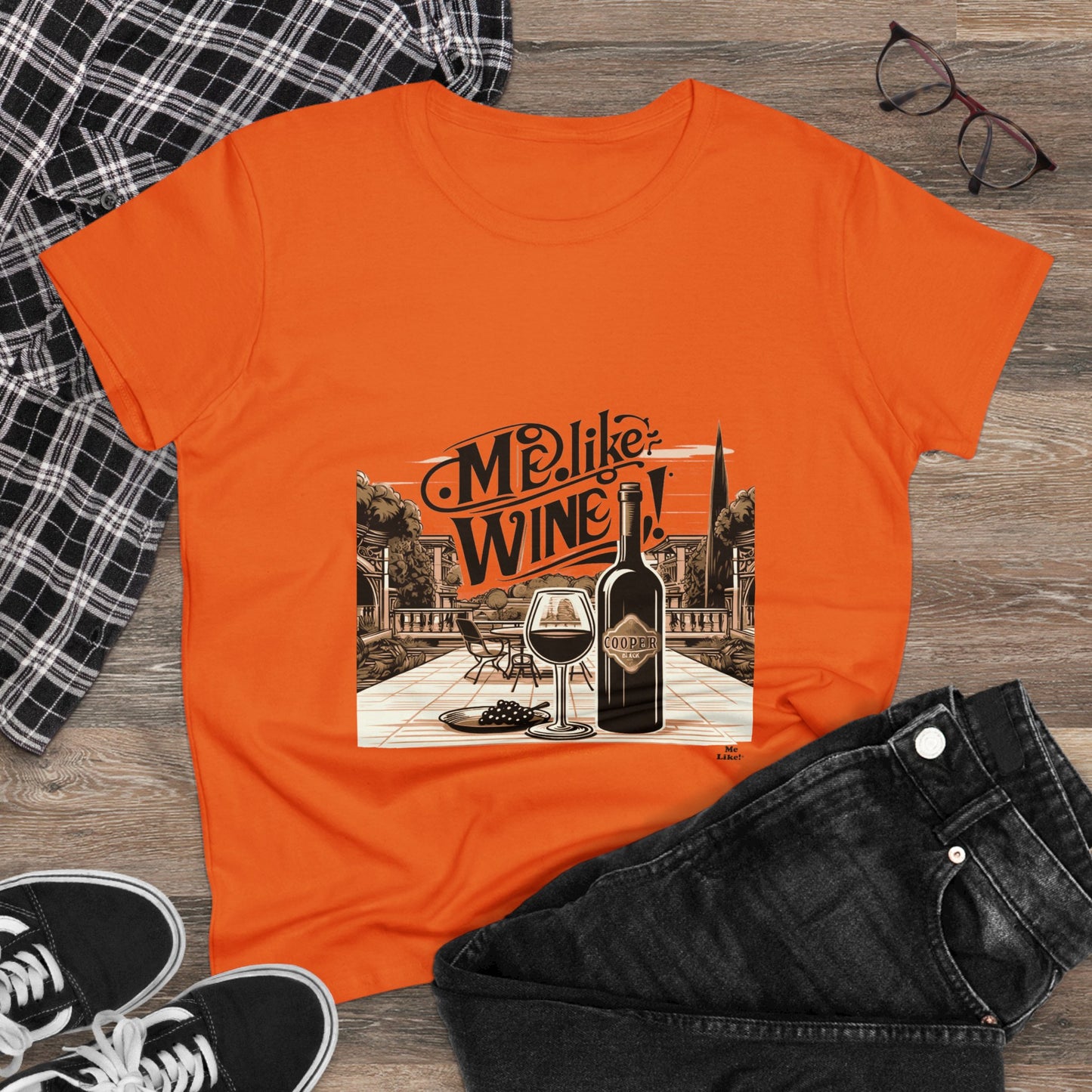 Women's Heavy Cotton Tee - Me Like Wine! (#4)