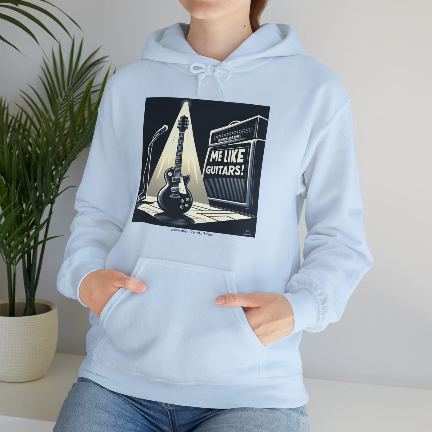 Unisex Heavy Blend™ Hooded Sweatshirt - Me Like Guitars! (Electric #1)