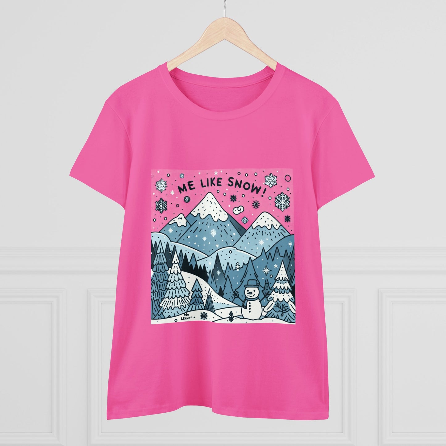 Me Like Snow! - Women's Heavy Cotton Tee - (Snowman #2)