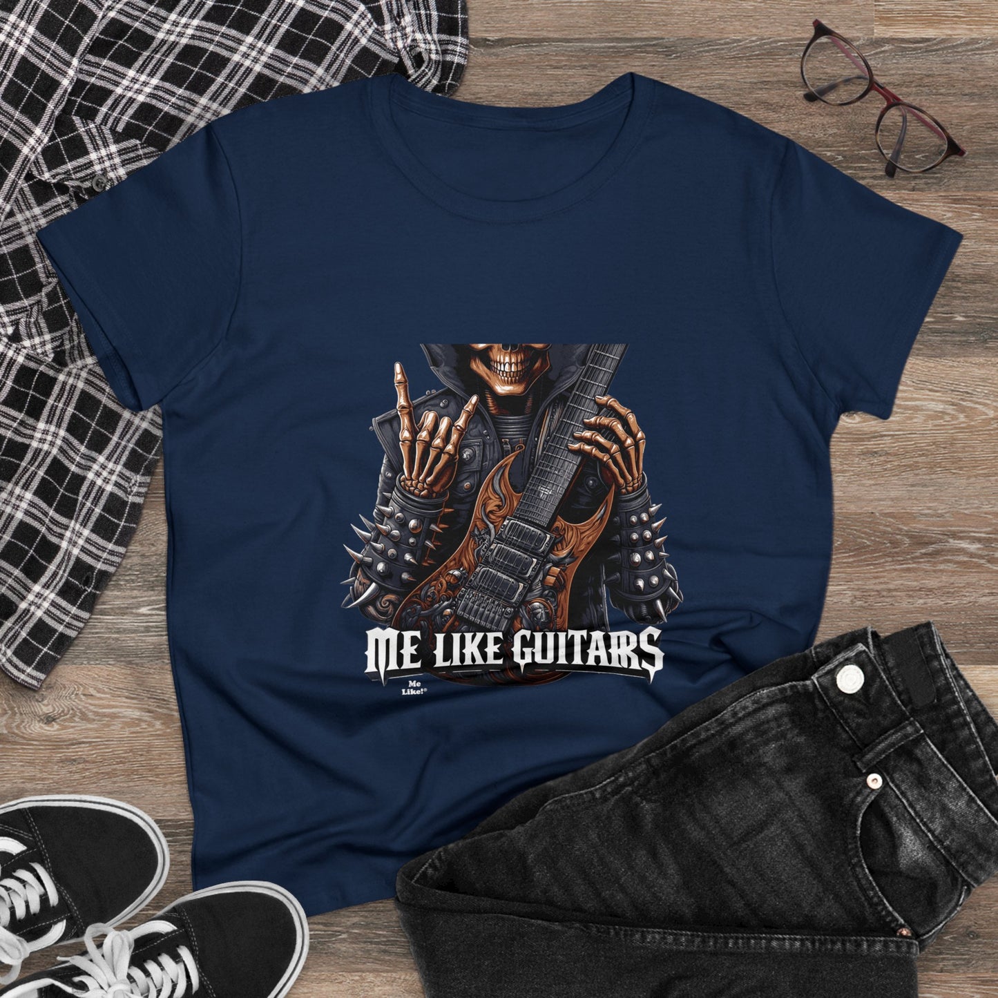Me Like Guitars! - Women's Cotton Tee - Heavy Metal #2