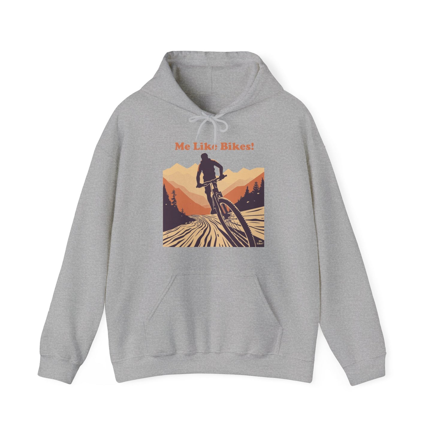 Unisex Heavy Blend™ Hooded Sweatshirt - Me Like Bikes! (Mountain Bike #2)