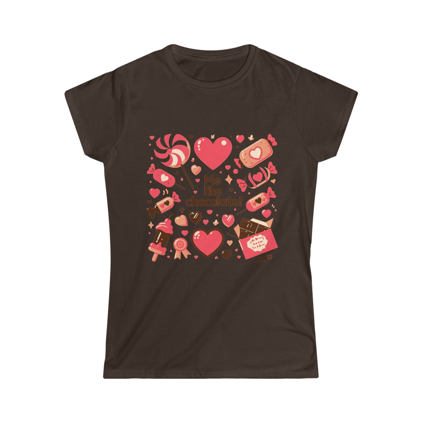 Me Like Chocolate! - Women's Softstyle Tee - (Chocolate #2)