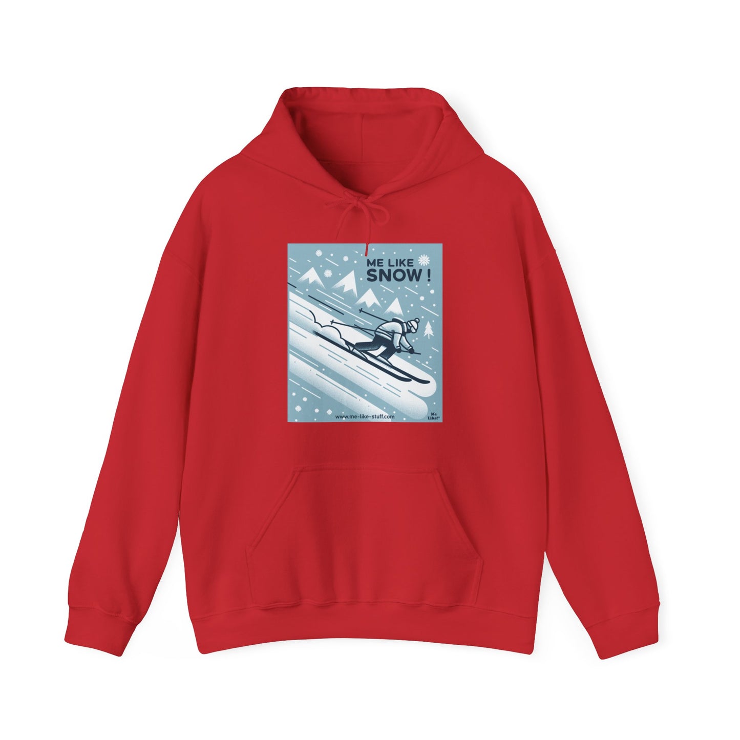 Unisex Heavy Blend™ Hooded Sweatshirt - Me Like Snow! (Ski #2)