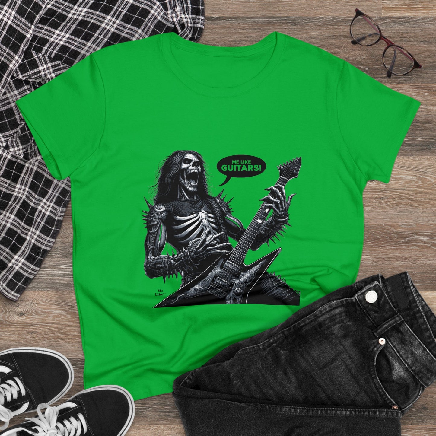 Me Like Guitars! - Women's Cotton Tee - Heavy Metal #4