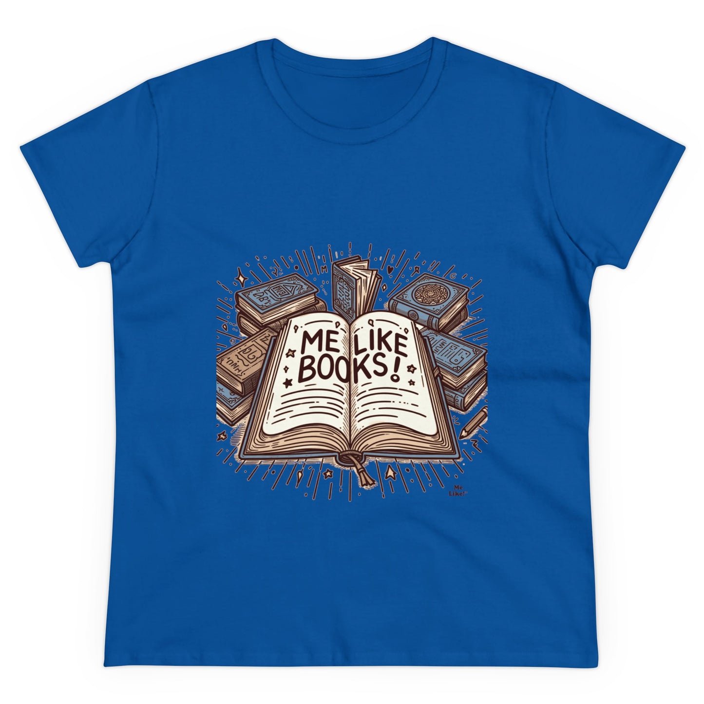 Me Like Books! - Women's Heavy Cotton Tee - (Books #1)
