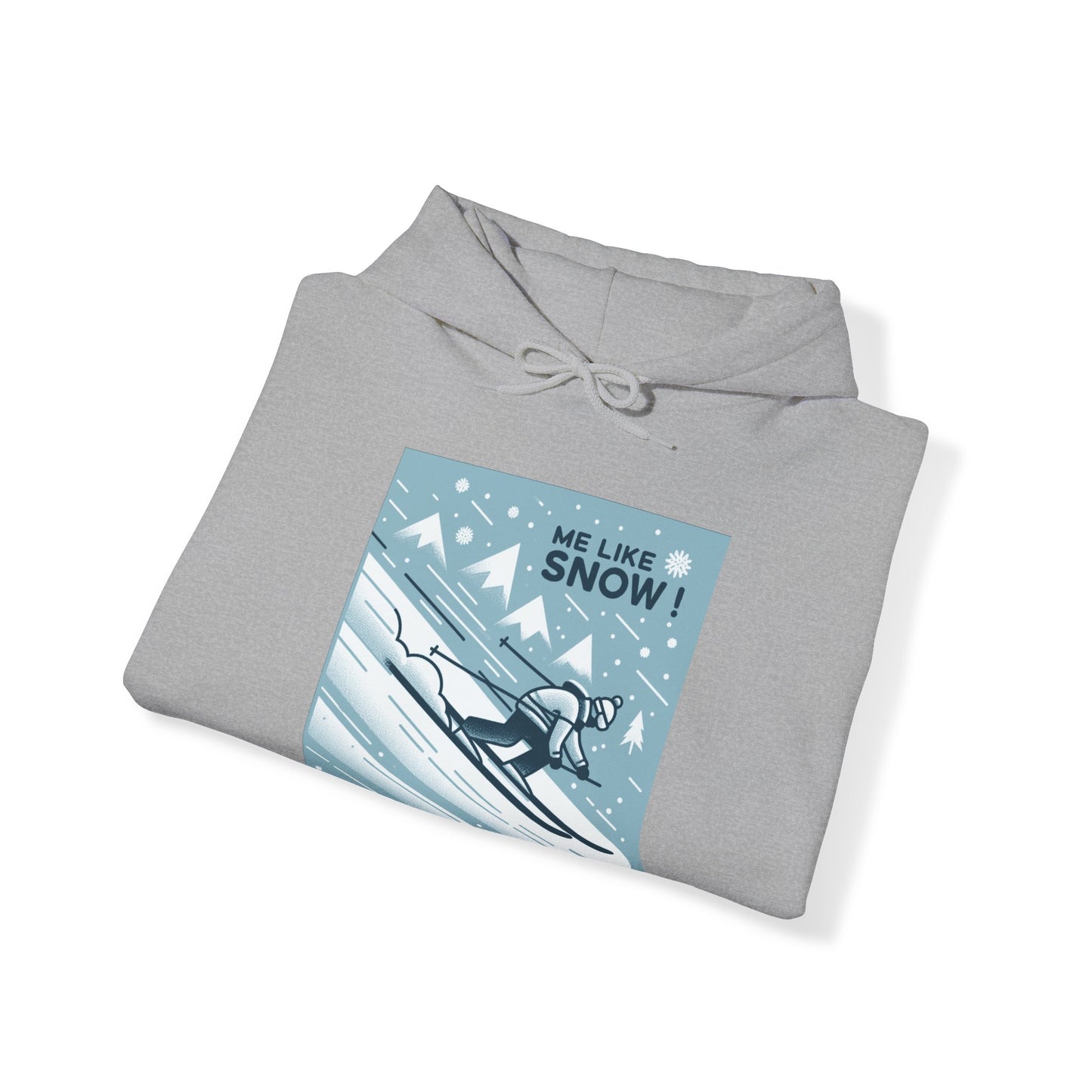 Unisex Heavy Blend™ Hooded Sweatshirt - Me Like Snow! (Ski #2)