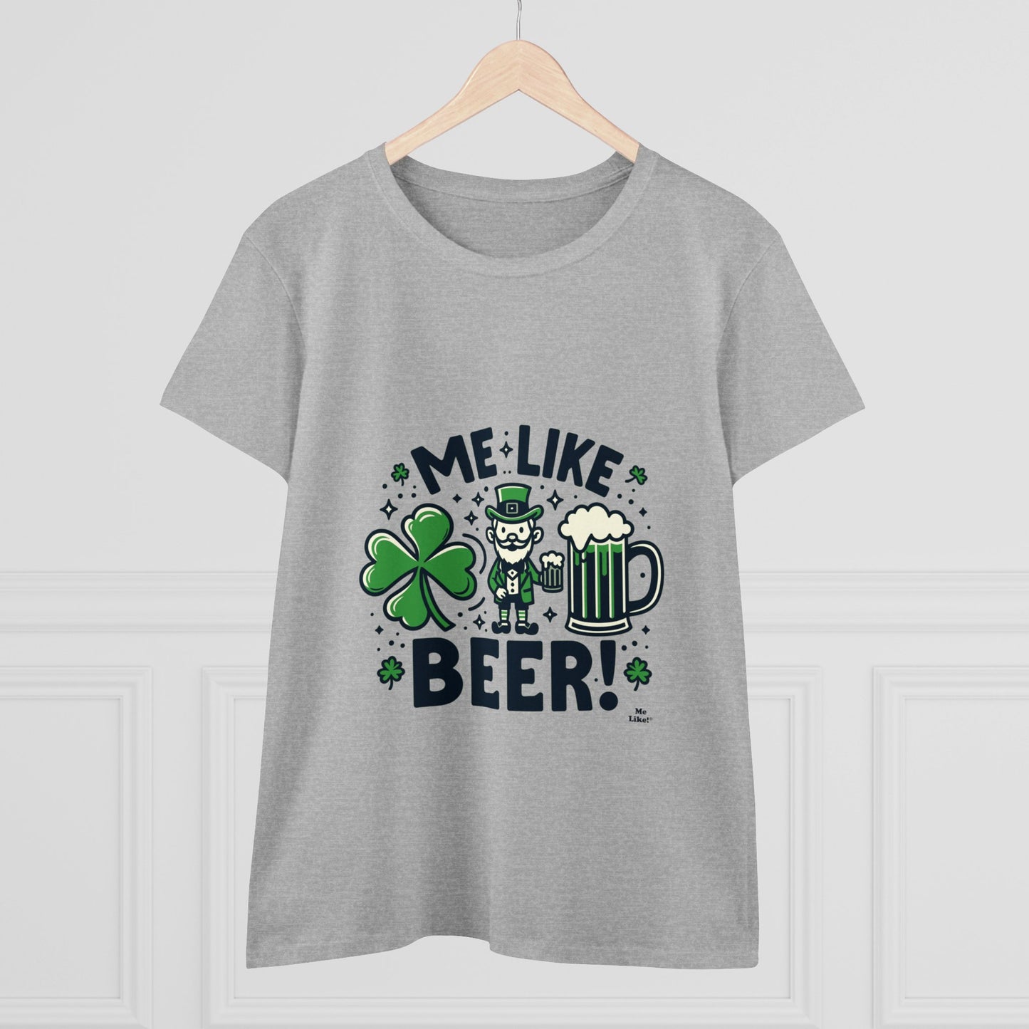Me Like Beer! - Women's Heavy Cotton Tee - (St. Patrick's Day #2)