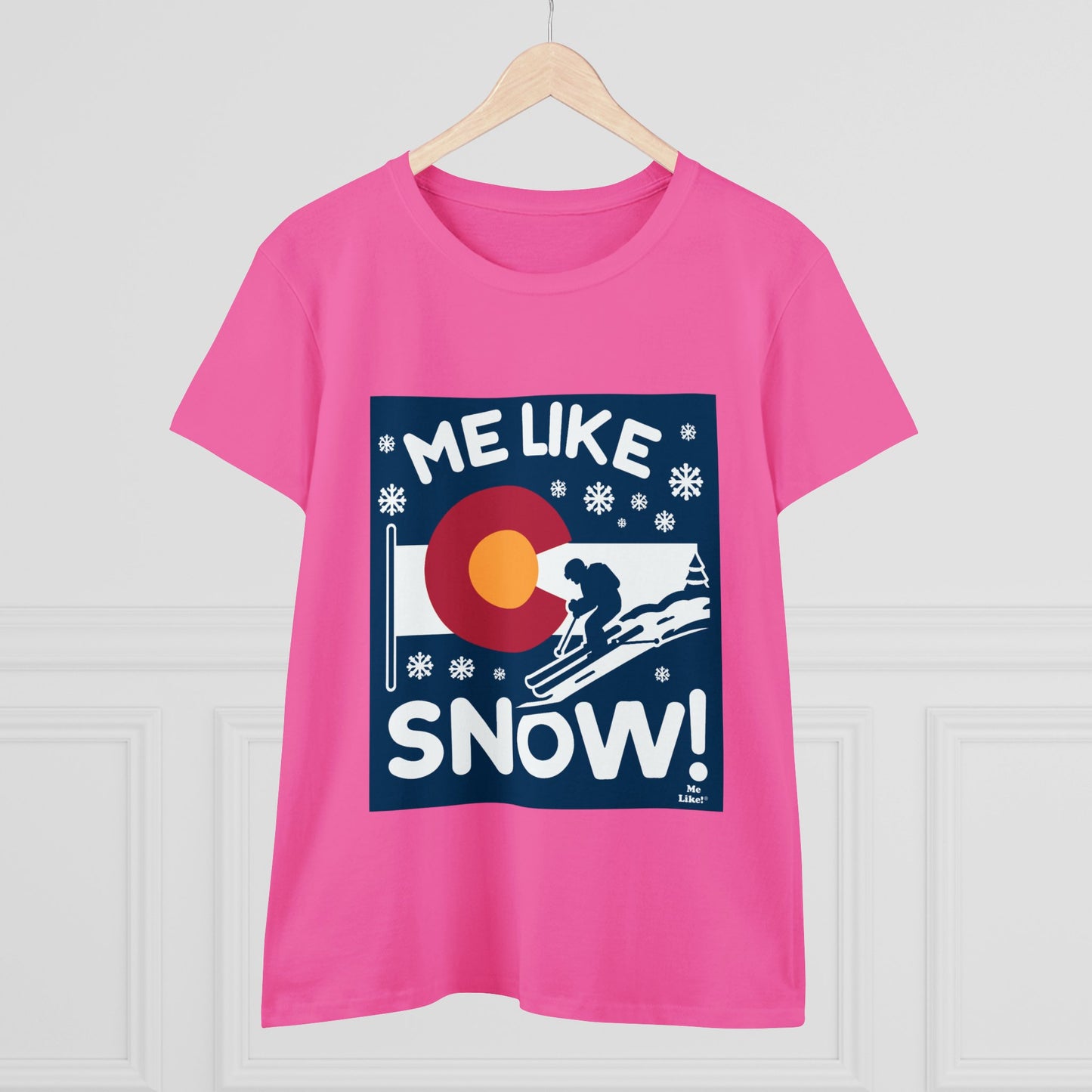 Me Like Snow! - Women's Heavy Cotton Tee - (Ski Colorado #2)