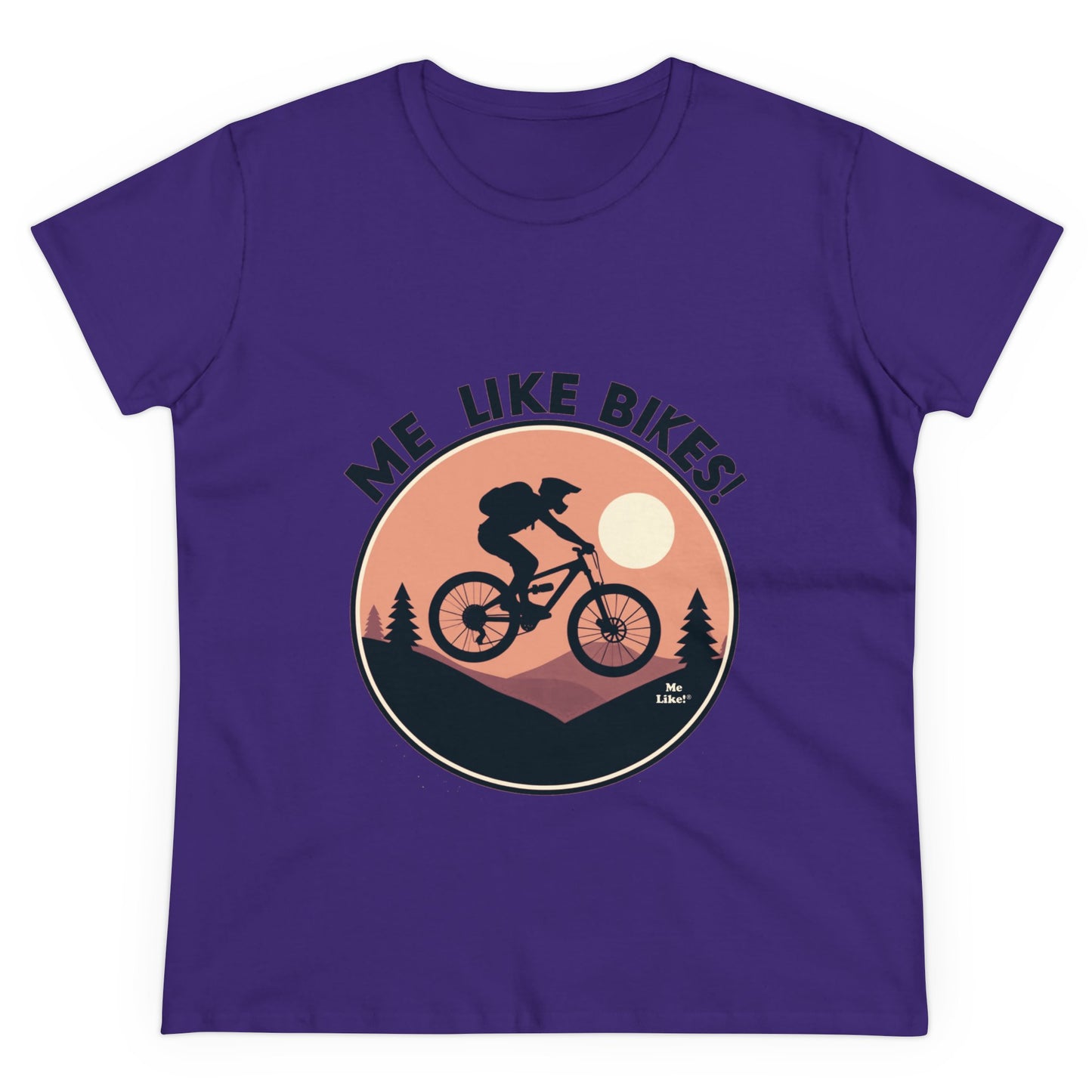 Me Like Bikes! - Women's Heavy Cotton Tee - (Mountain Bike #3)