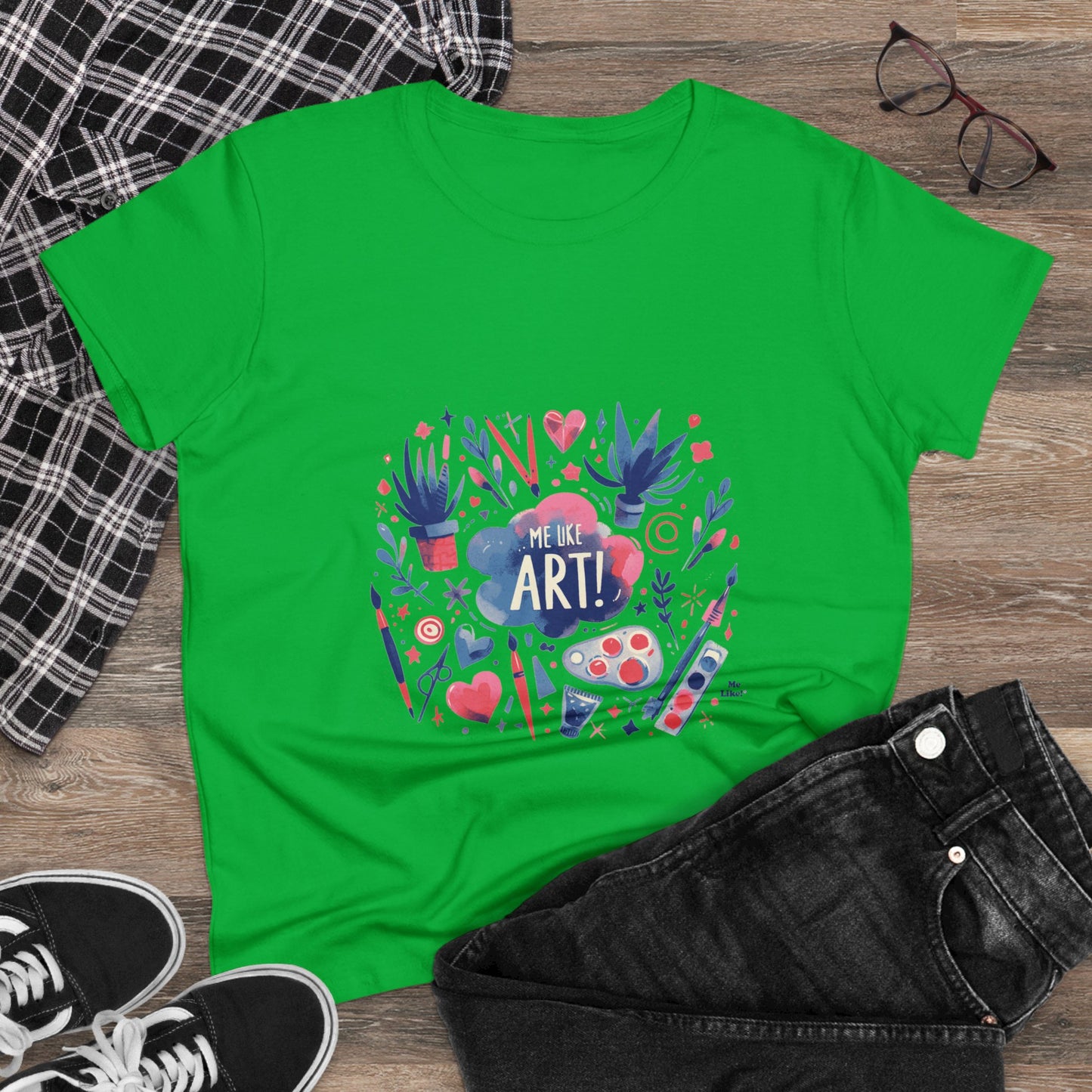 Me Like Art - Women's Heavy Cotton Tee - (Art #3)