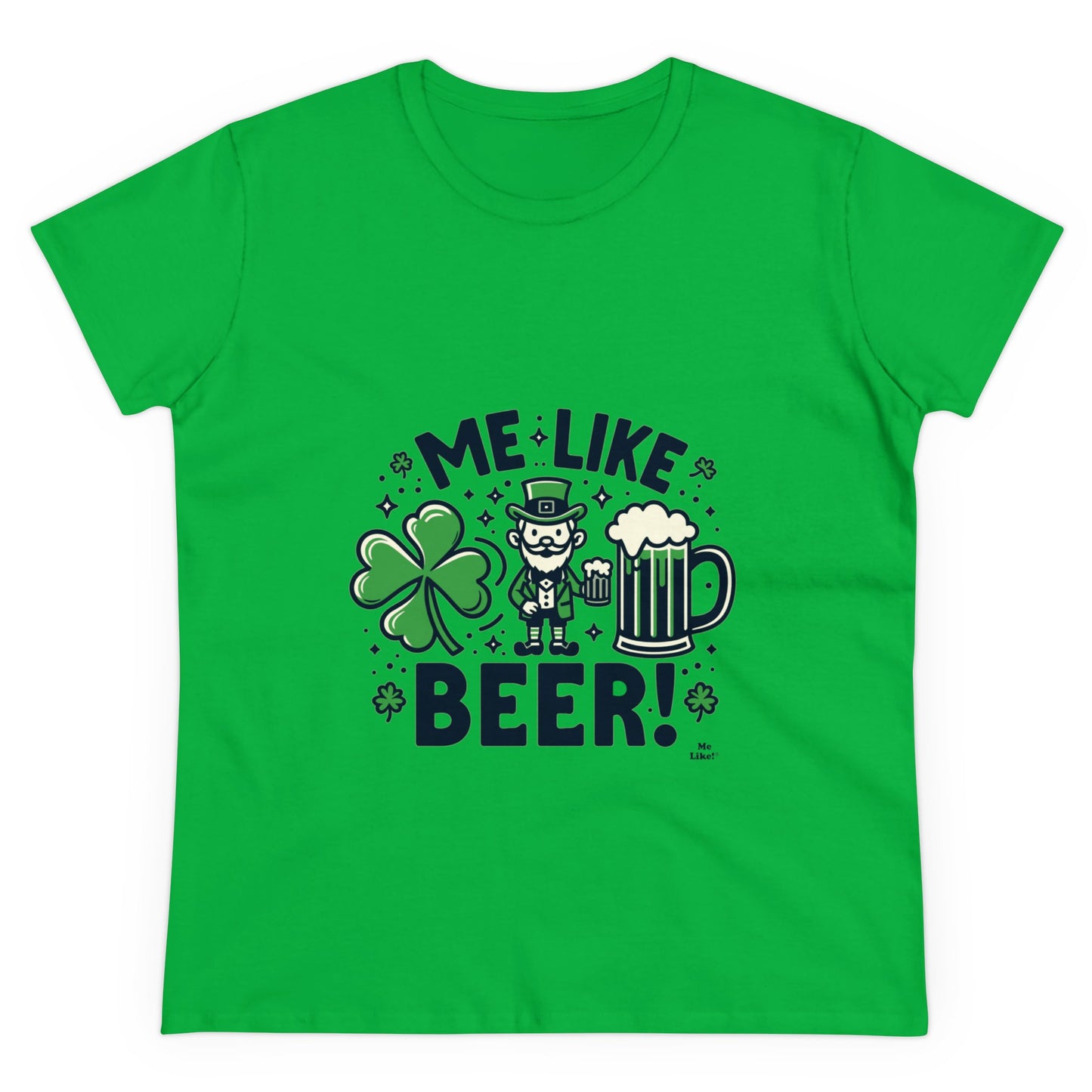 Me Like Beer! - Women's Heavy Cotton Tee - (St. Patrick's Day #2)