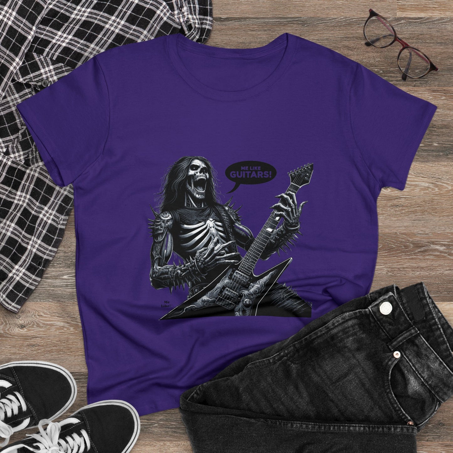 Me Like Guitars! - Women's Cotton Tee - Heavy Metal #4