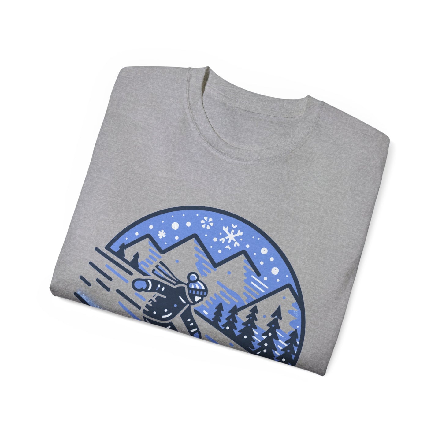 Unisex Ultra Cotton Tee - Me Like Snow! (Snowboard #2)