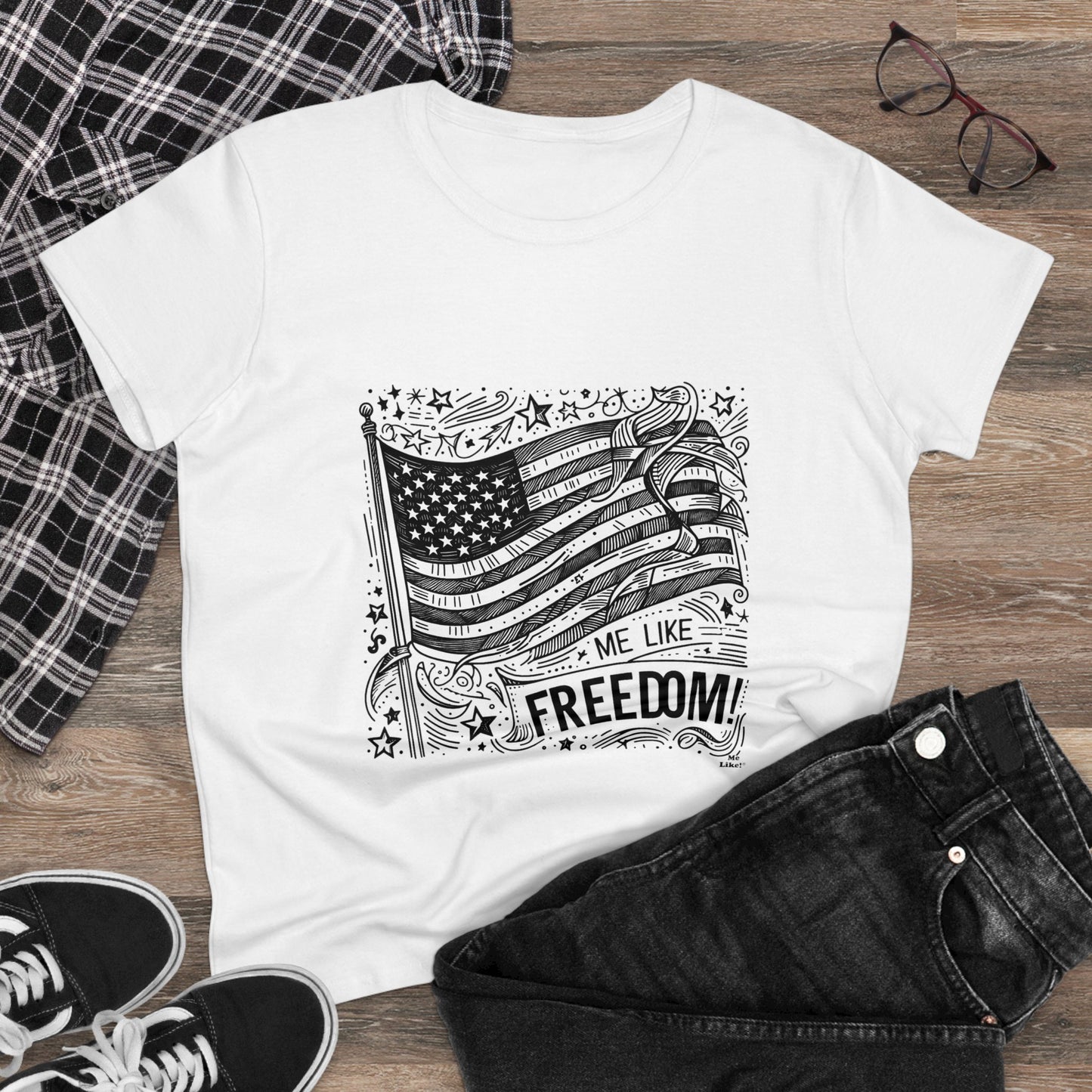 Me Like Freedom! - Women's Heavy Cotton Tee - (Freedom #1)