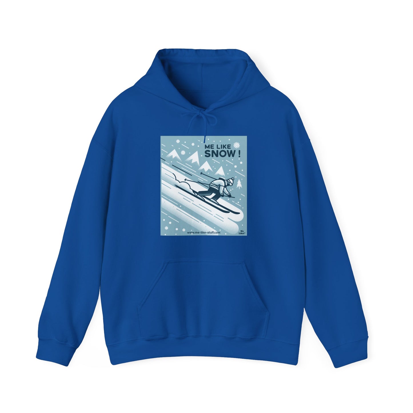 Unisex Heavy Blend™ Hooded Sweatshirt - Me Like Snow! (Ski #2)