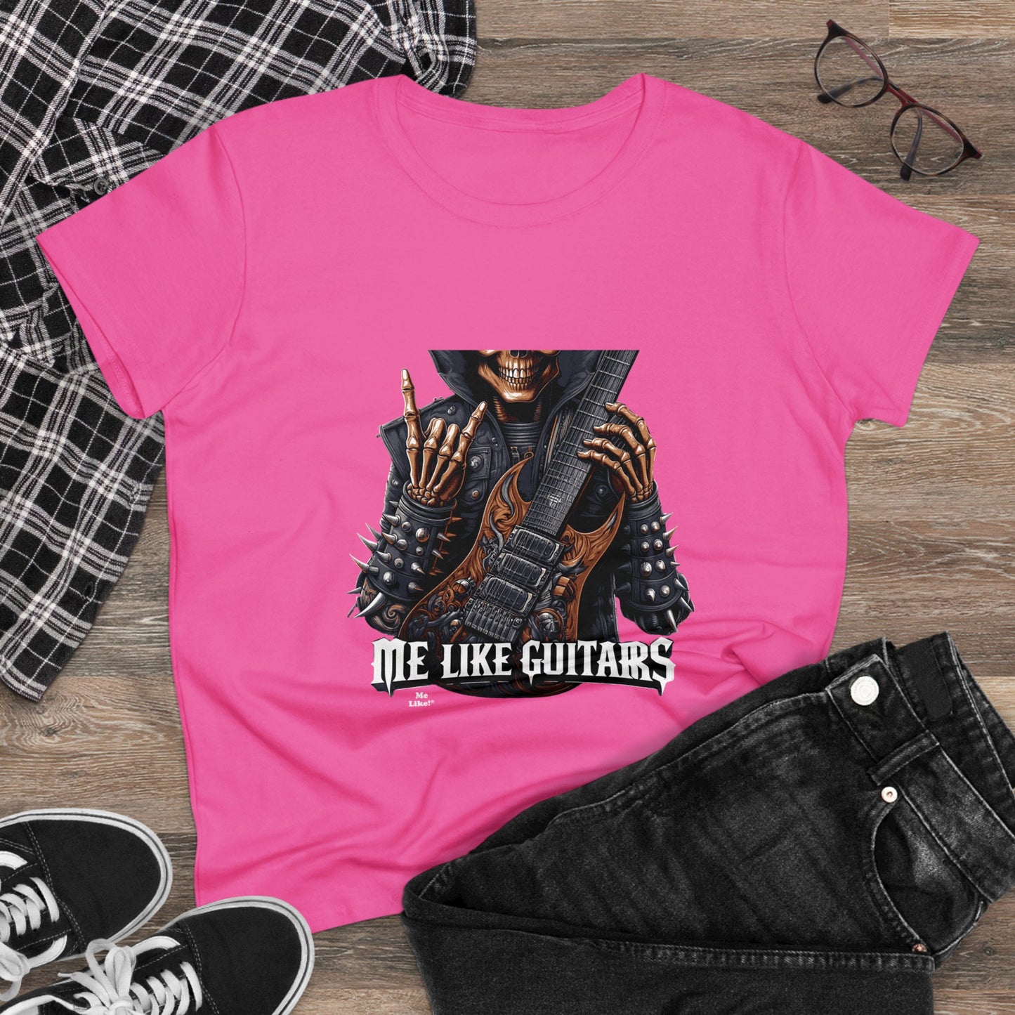 Me Like Guitars! - Women's Cotton Tee - Heavy Metal #2