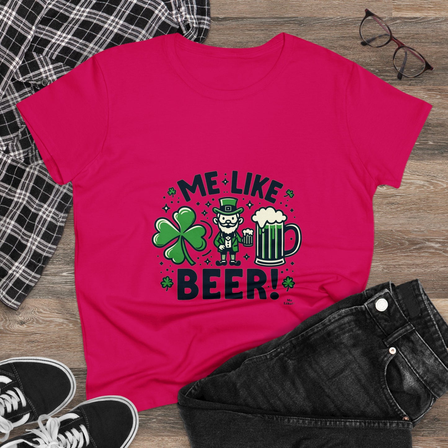 Me Like Beer! - Women's Heavy Cotton Tee - (St. Patrick's Day #2)