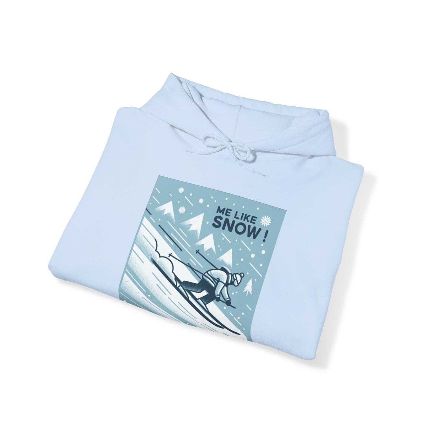 Unisex Heavy Blend™ Hooded Sweatshirt - Me Like Snow! (Ski #2)