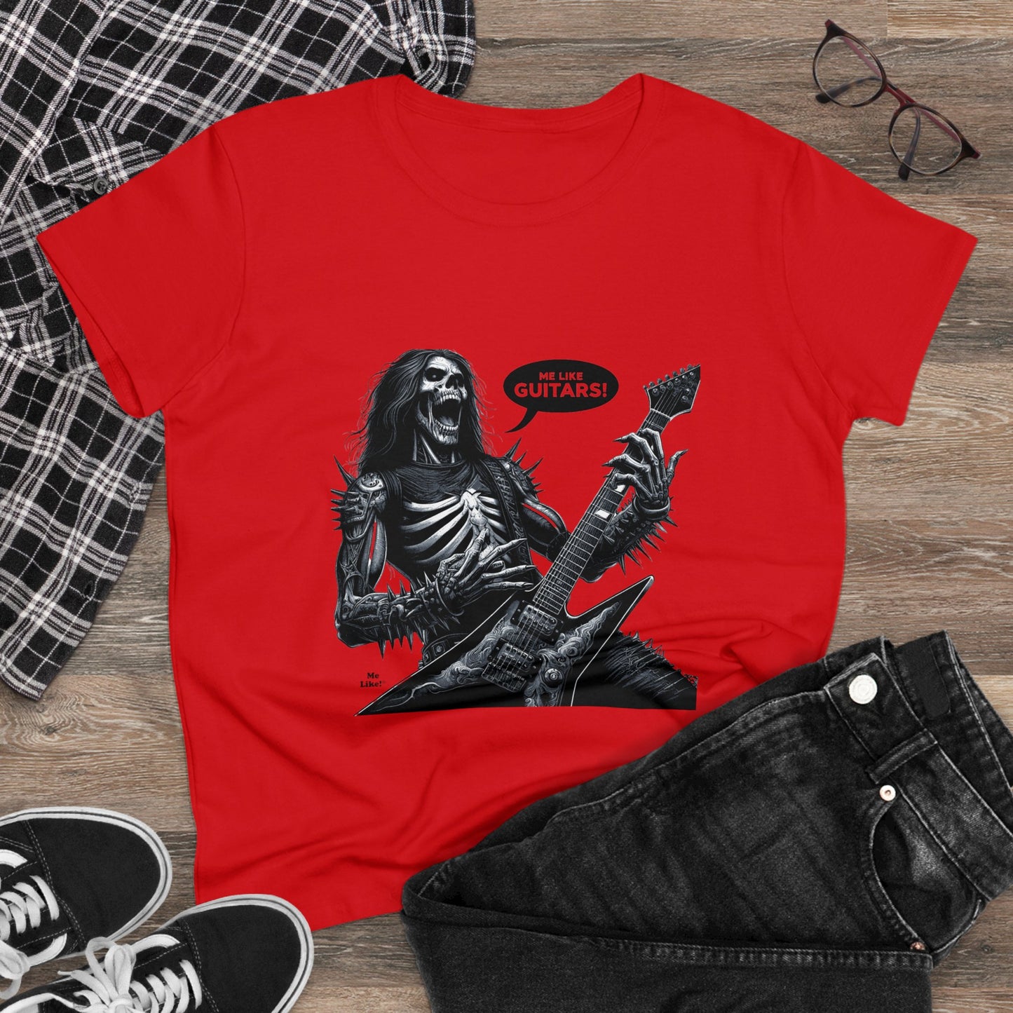 Me Like Guitars! - Women's Cotton Tee - Heavy Metal #4