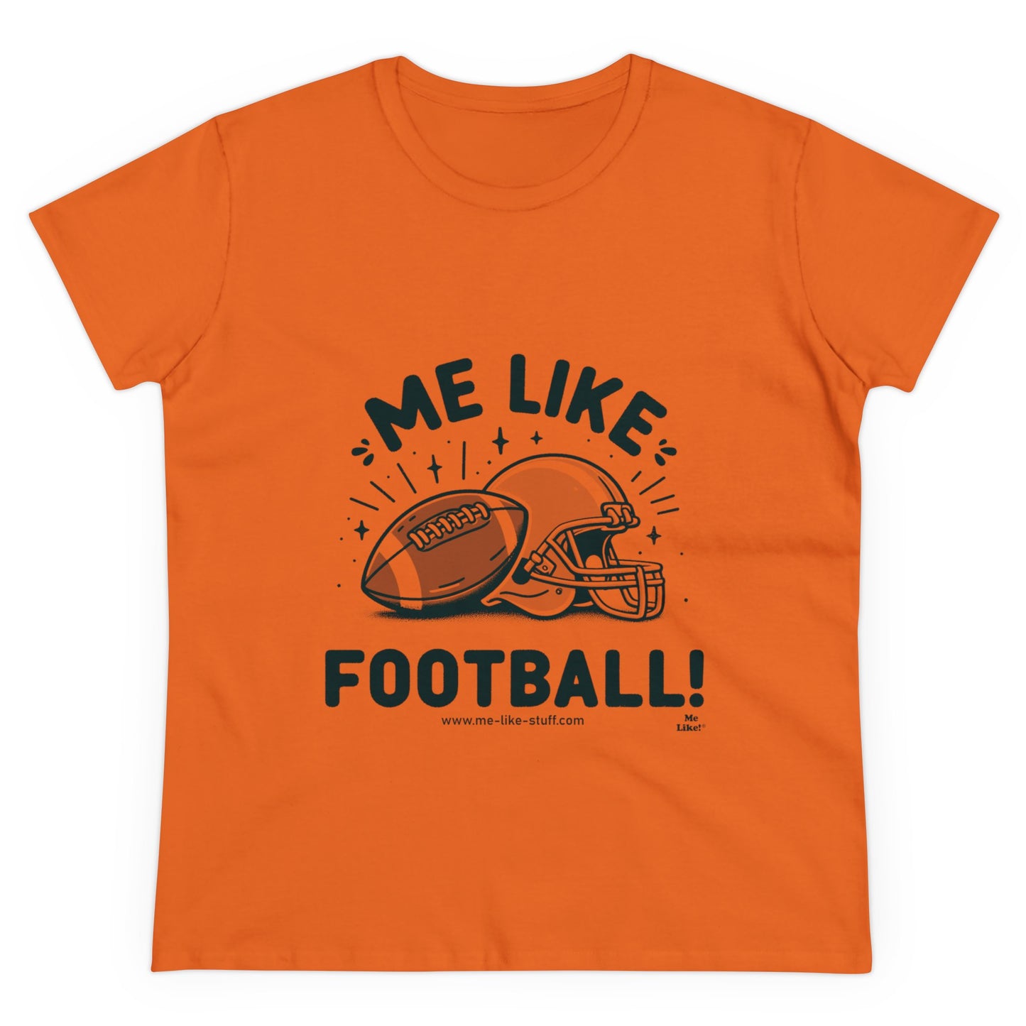 Me Like Football! - Women's Heavy Cotton Tee - (Football #1)