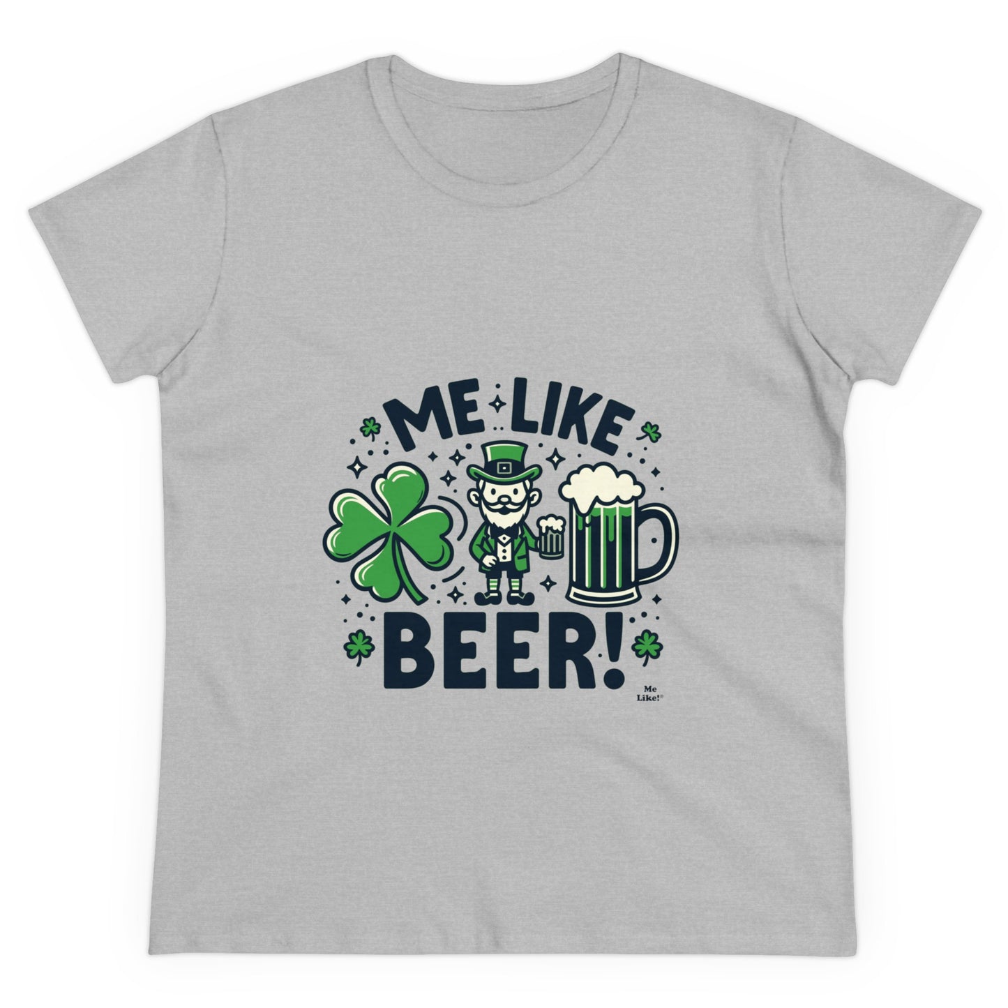 Me Like Beer! - Women's Heavy Cotton Tee - (St. Patrick's Day #2)