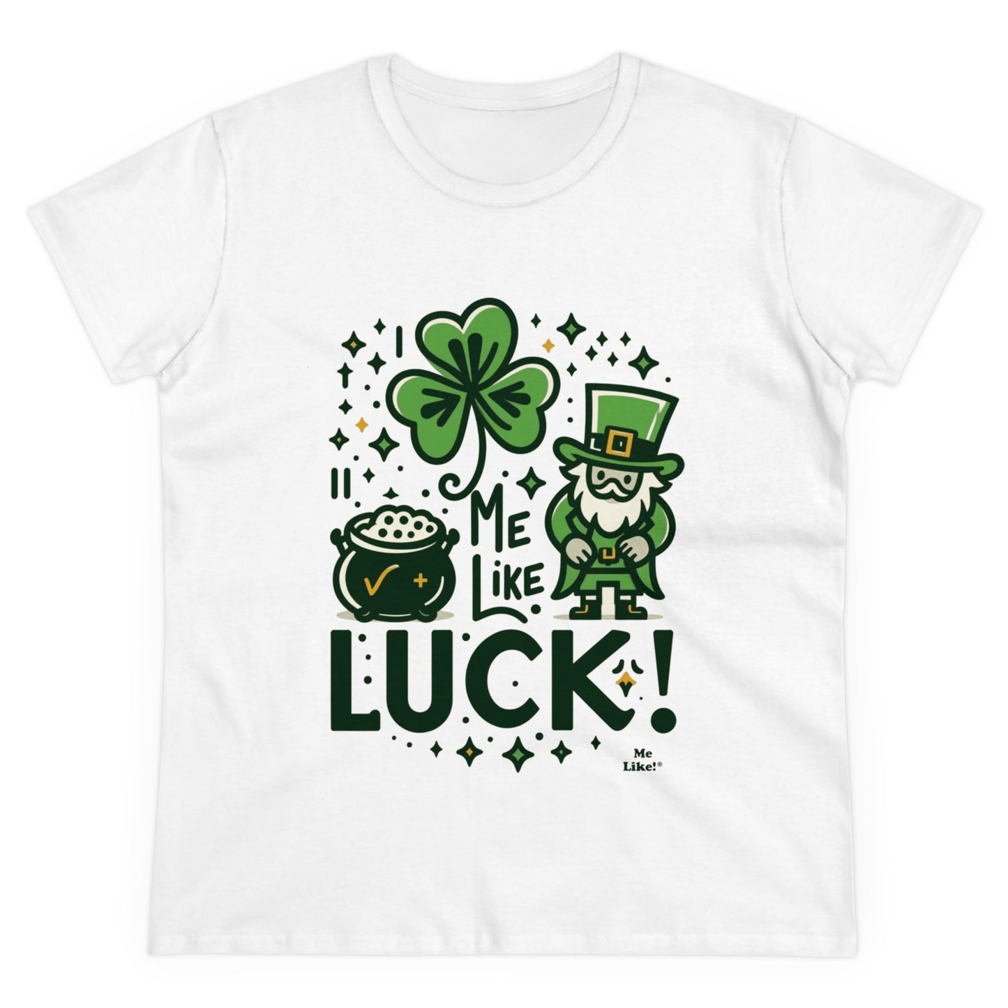 Me Like Luck! - Women's Heavy Cotton Tee - (St. Patrick's Day #4)