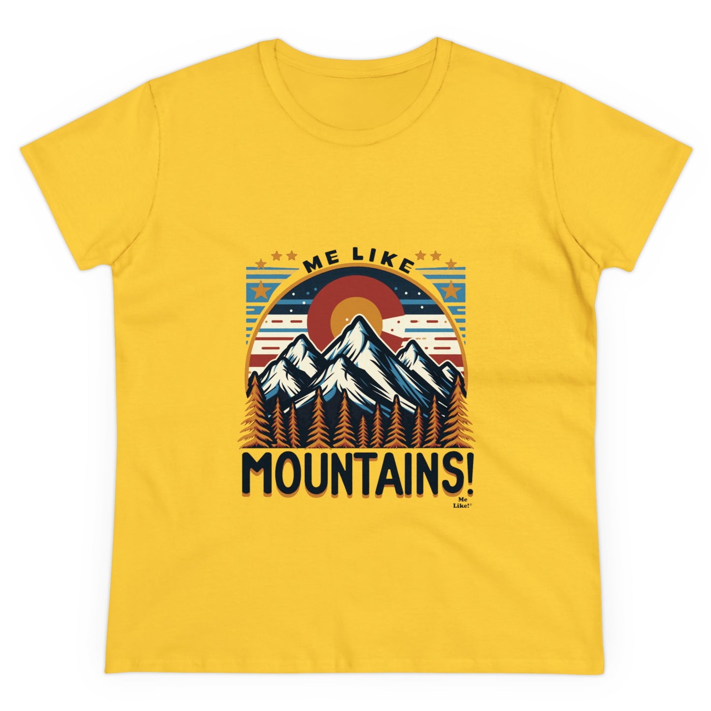 Me Like Mountains! - Women's Heavy Cotton Tee - (Mountains #5)