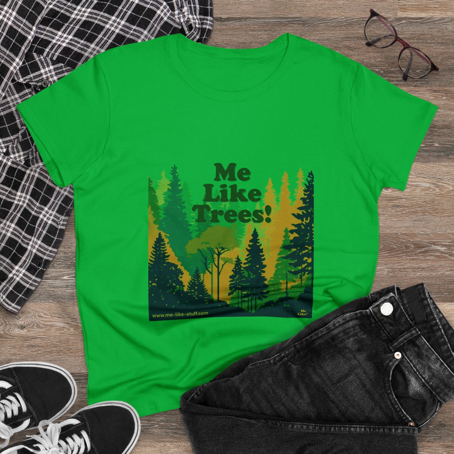 Women's Heavy Cotton Tee - Me Like Trees! (#3)