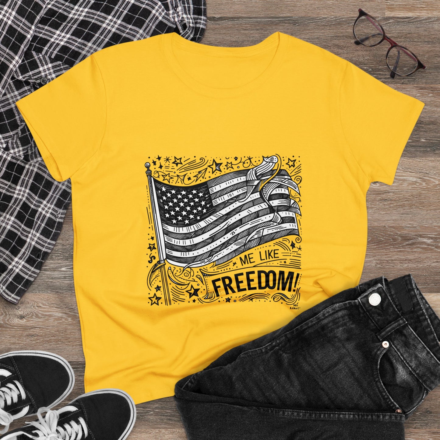 Me Like Freedom! - Women's Heavy Cotton Tee - (Freedom #1)
