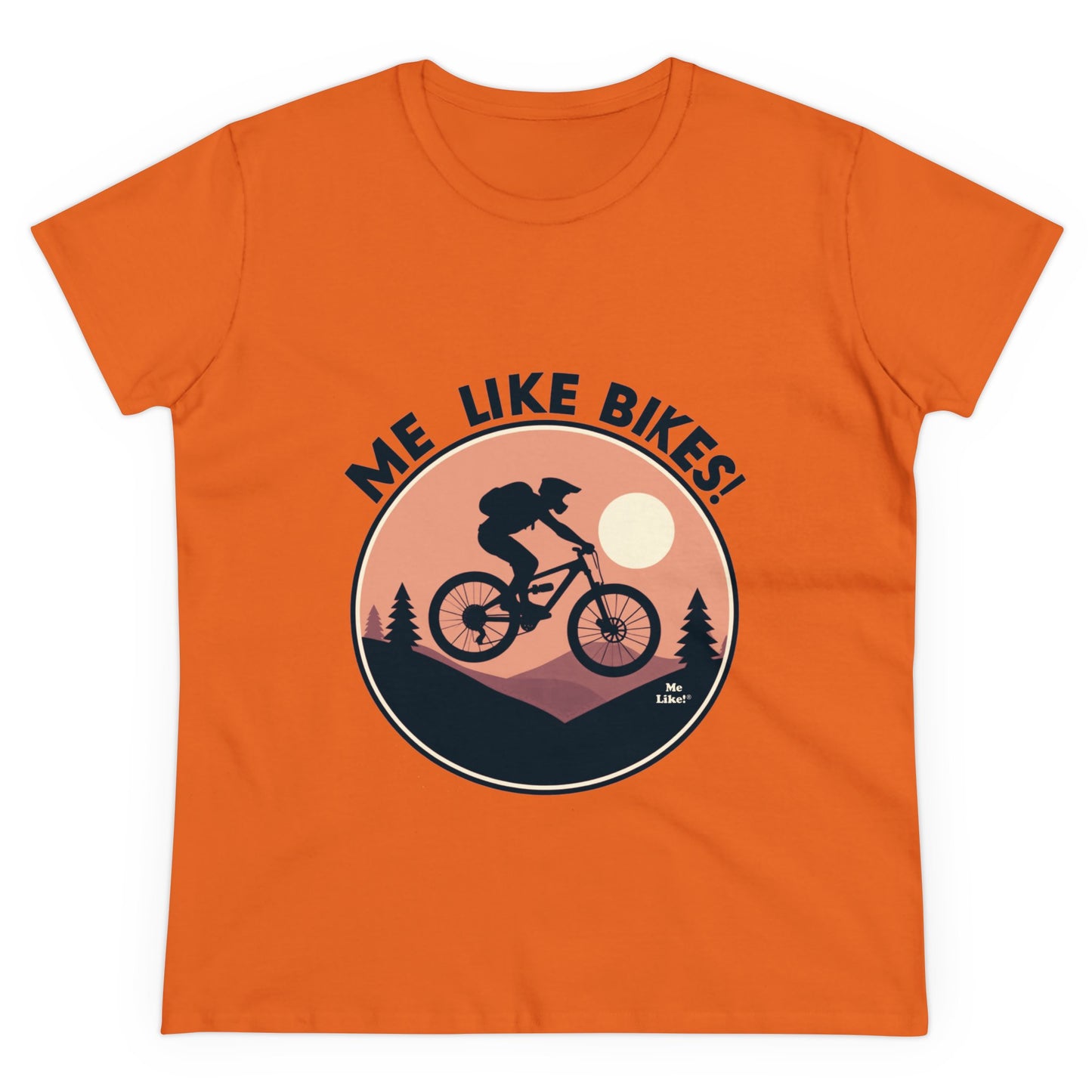 Me Like Bikes! - Women's Heavy Cotton Tee - (Mountain Bike #3)