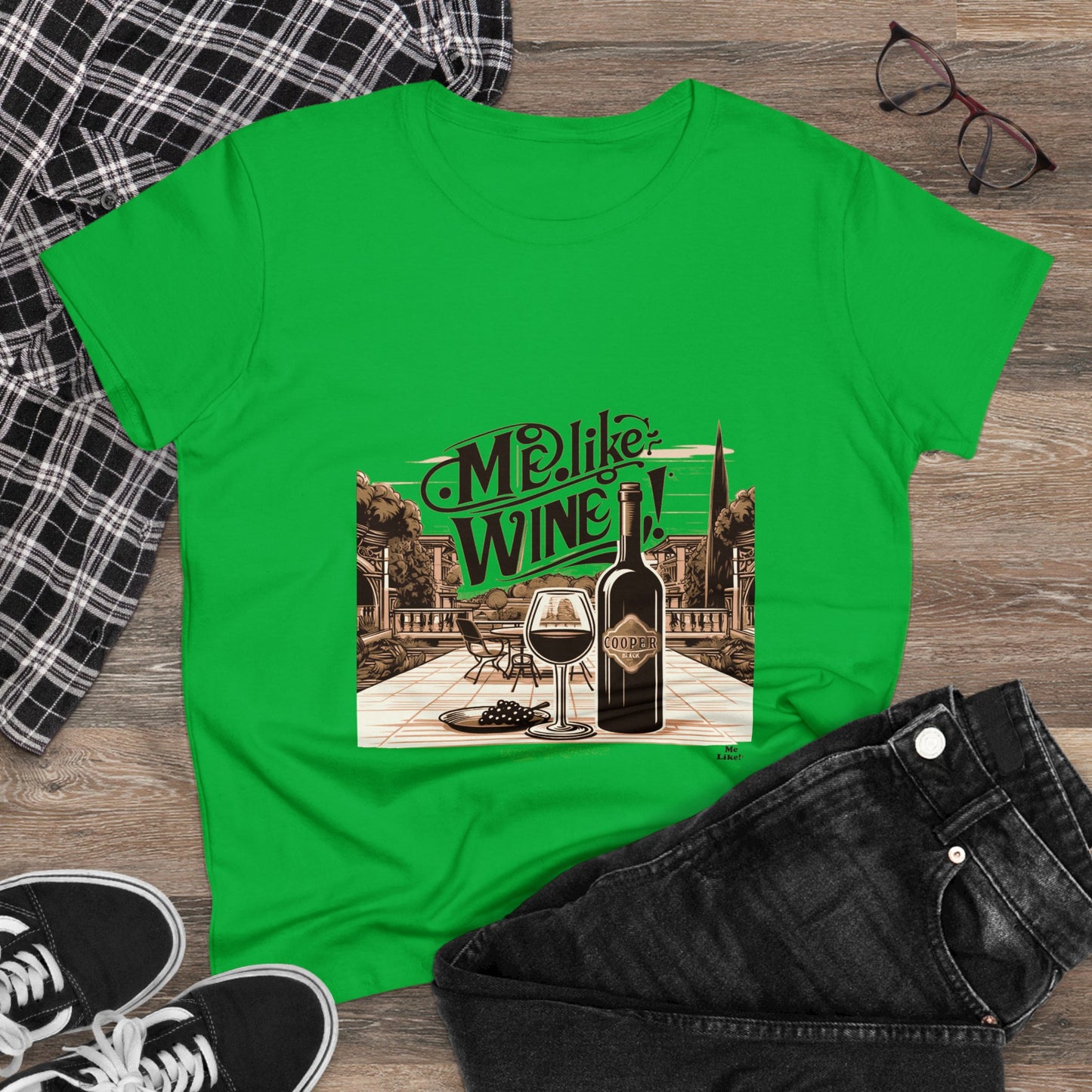 Women's Heavy Cotton Tee - Me Like Wine! (#4)